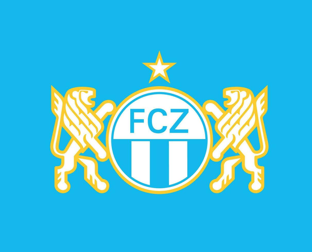 Zurich club symbole logo Suisse ligue Football abstrait conception vecteur illustration avec bleu Contexte