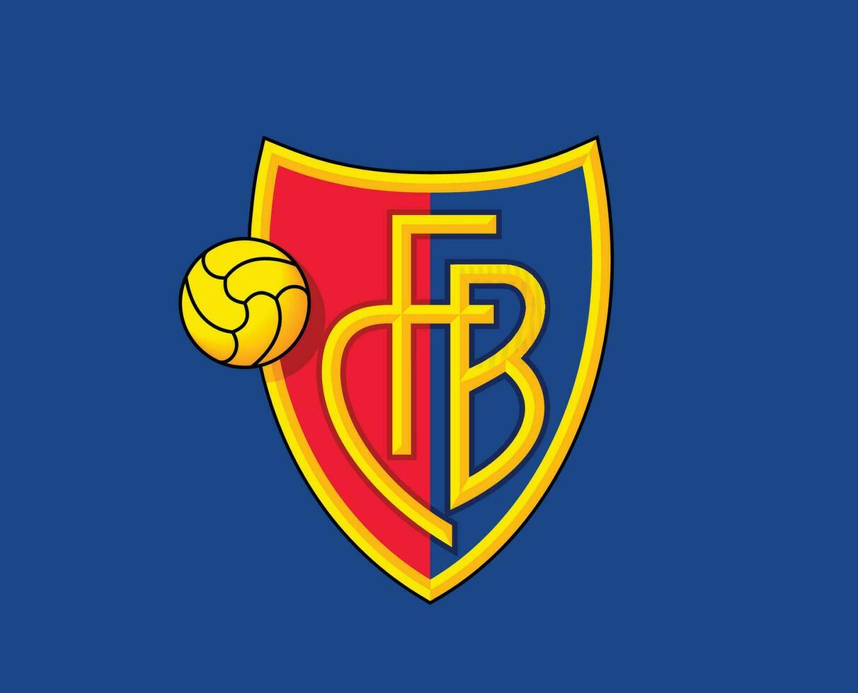bâle logo club symbole Suisse ligue Football abstrait conception vecteur illustration avec bleu Contexte