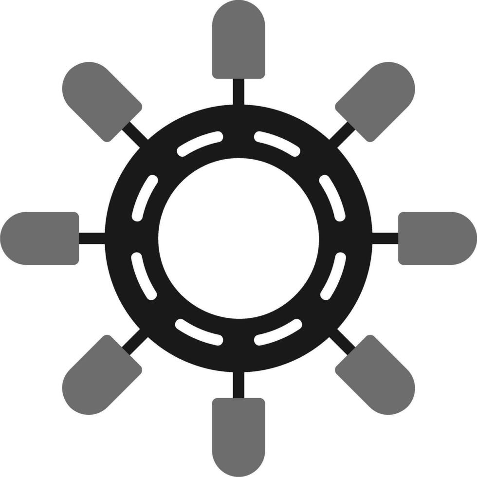 icône de vecteur de gouvernail