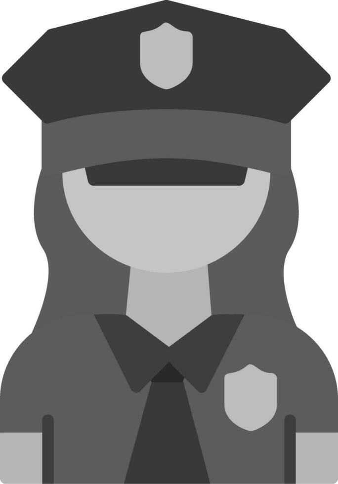 femme policier vecteur icône