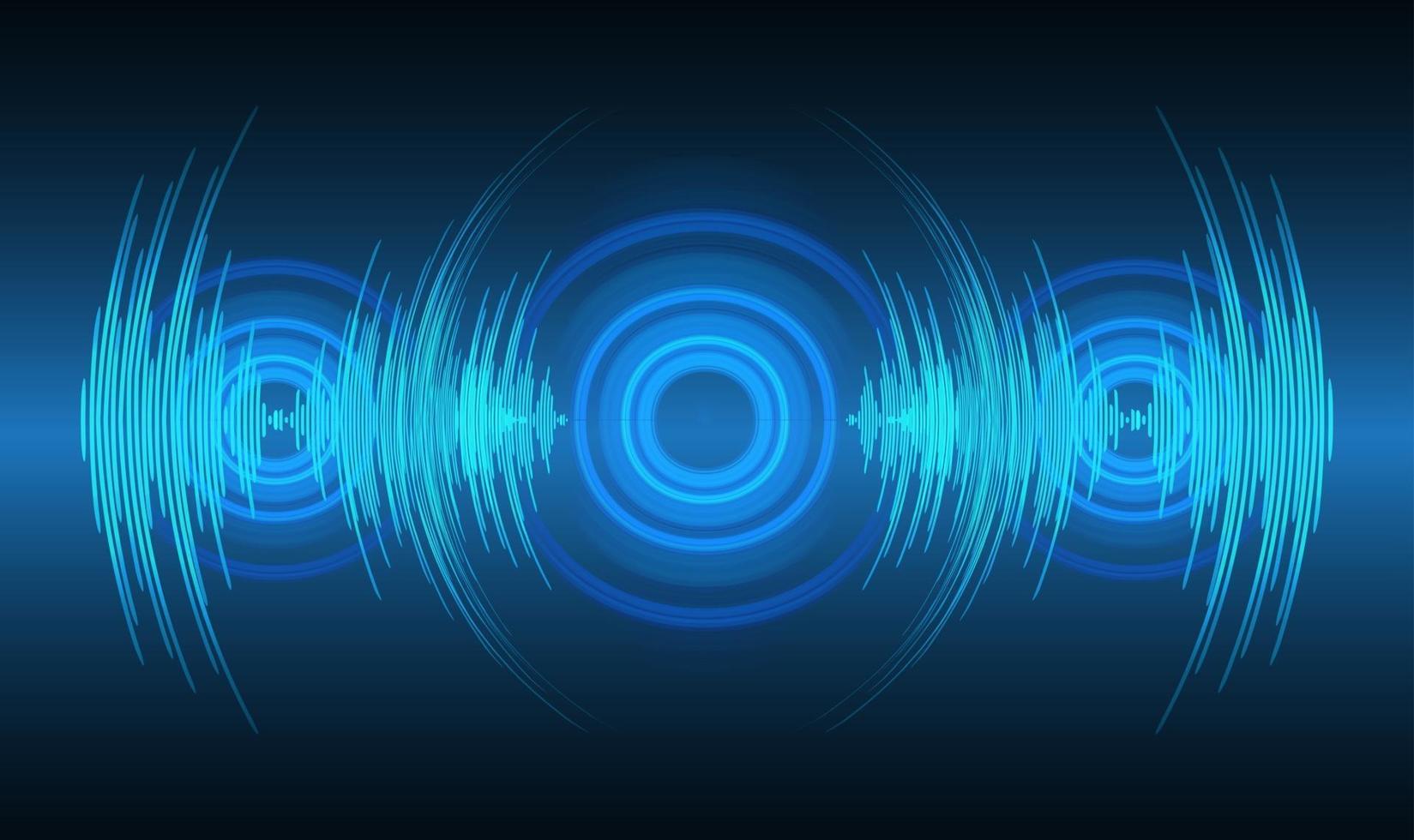ondes sonores oscillant lumière sombre vecteur
