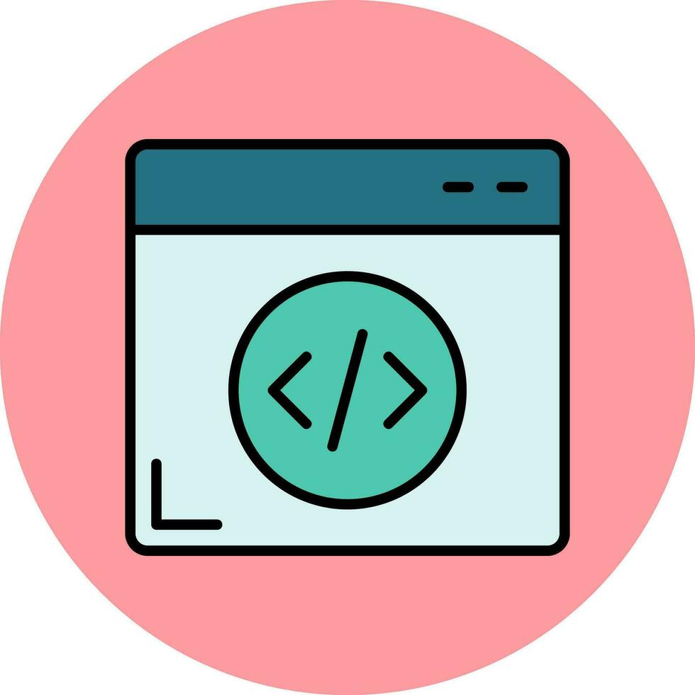 icône de vecteur de programmation web
