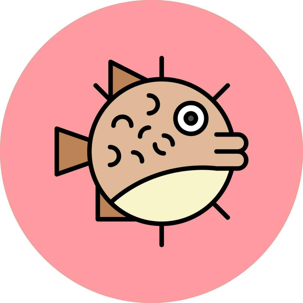 icône de vecteur de poisson-globe