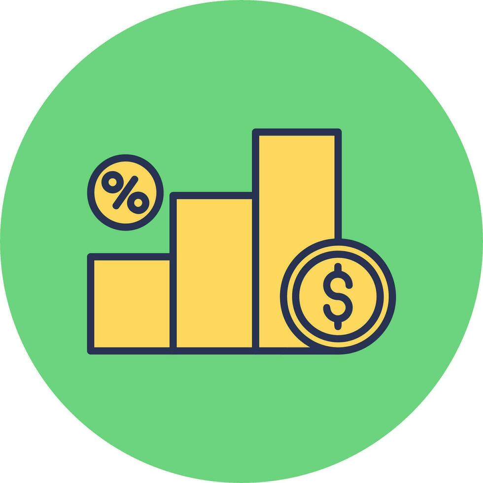 l'intérêt taux vecteur icône