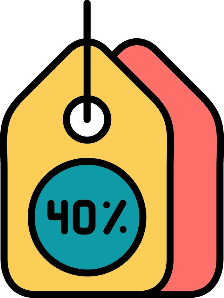 réduction étiquette vecteur icône