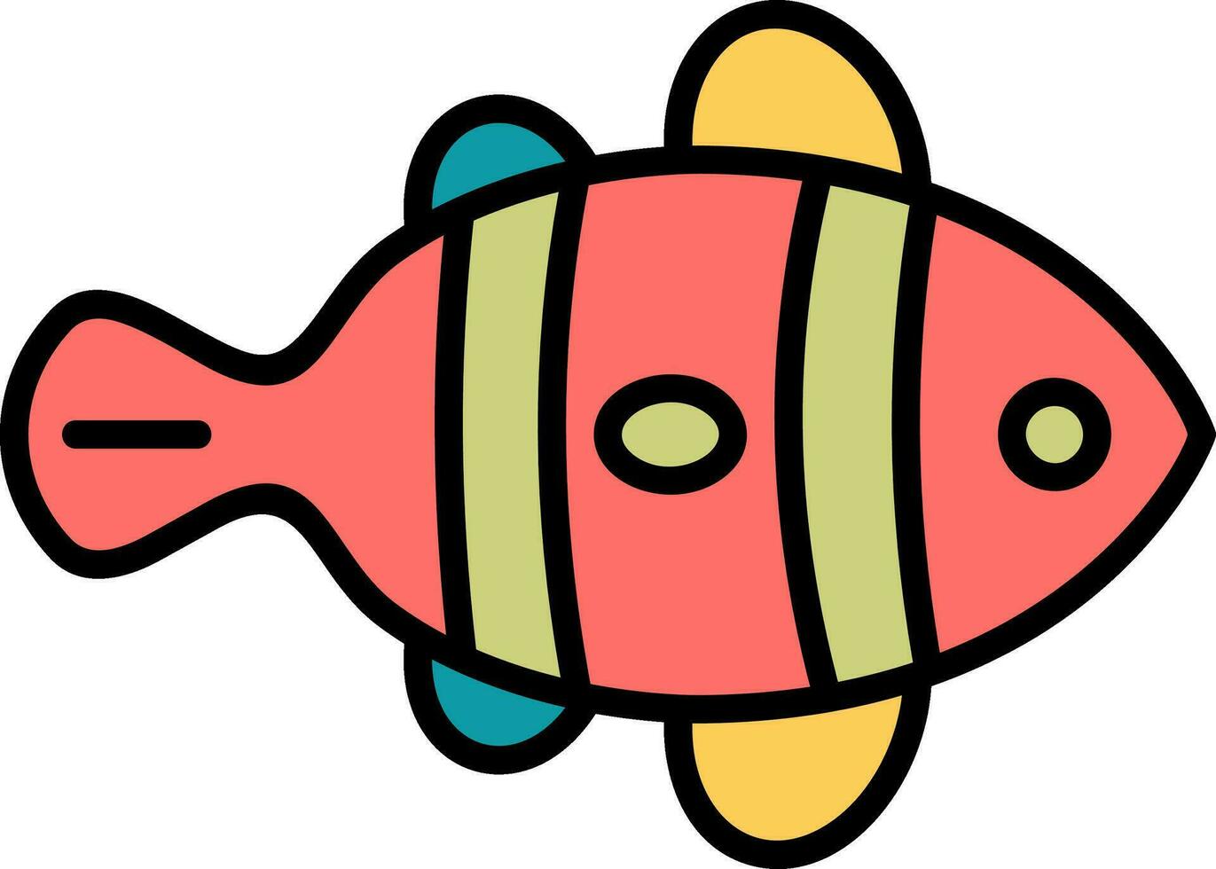 icône de vecteur de poisson clown