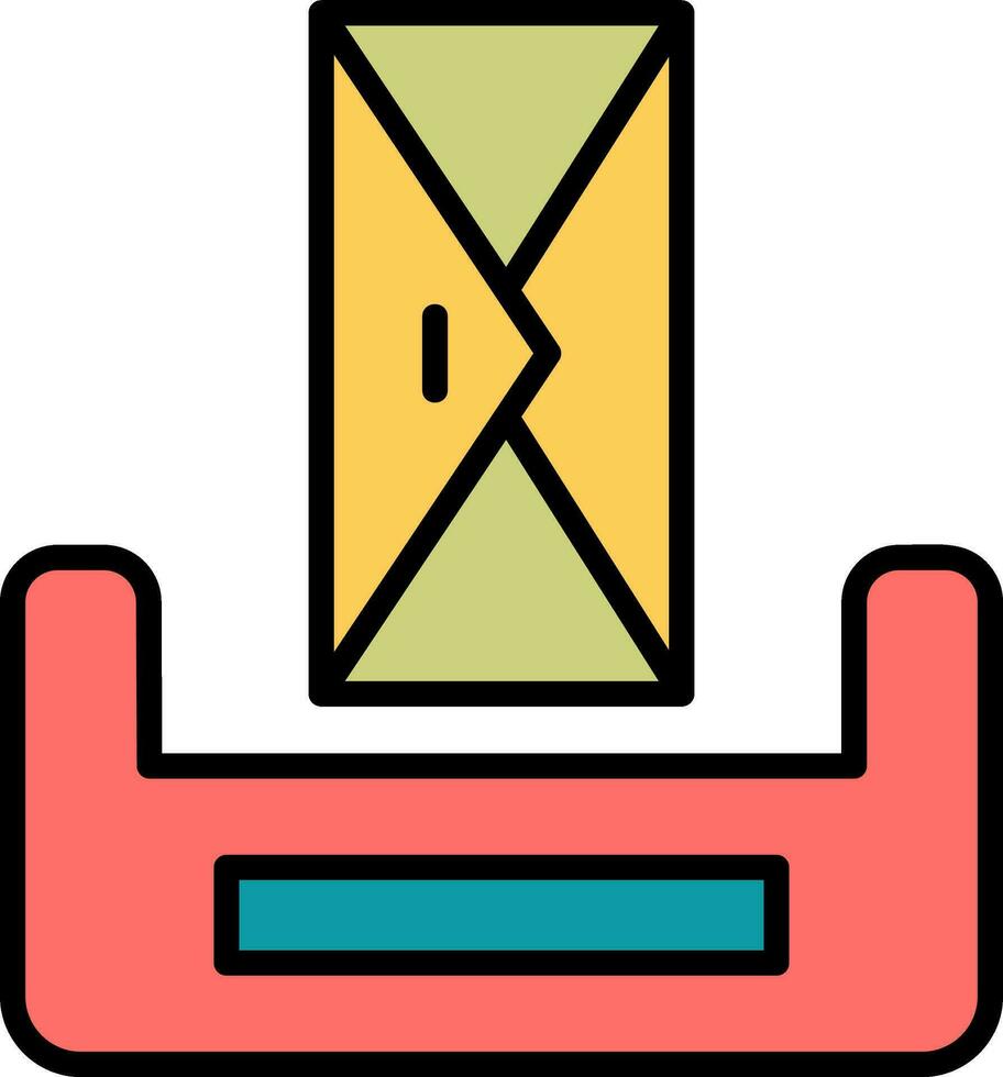 icône de vecteur de boîte de réception