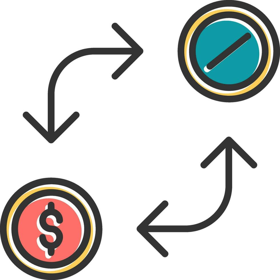 icône de vecteur d'échange