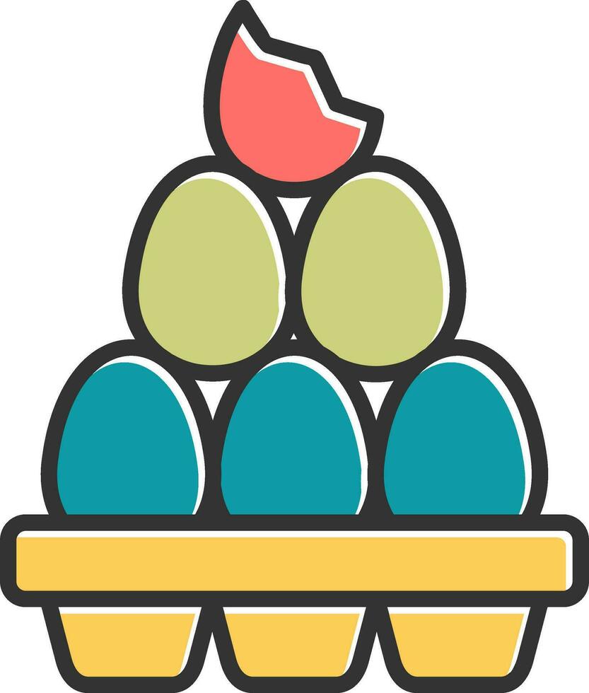 biologique des œufs vecteur icône