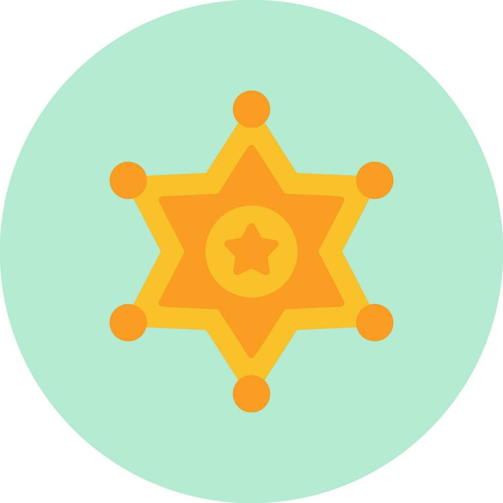 icône de vecteur d'insigne de shérif