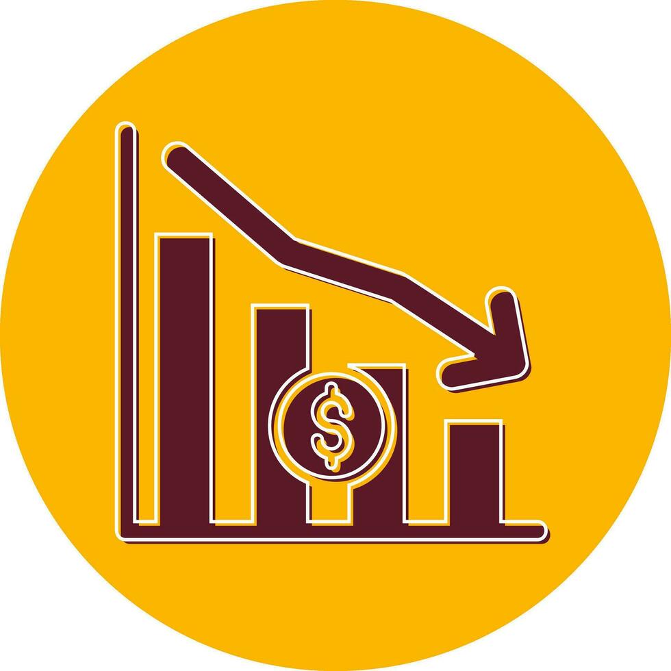 économique crise vecteur icône