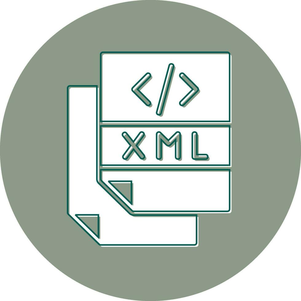 icône de vecteur de fichier xml