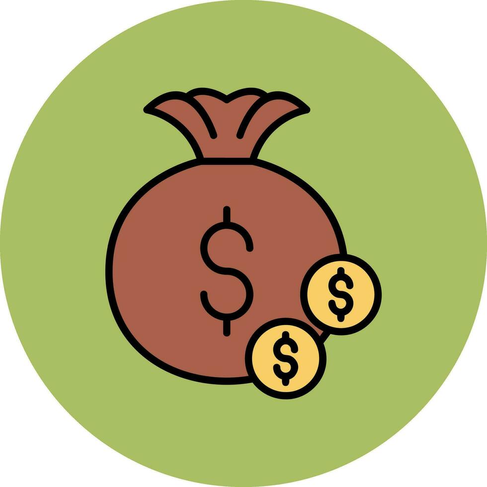 icône de vecteur de perte d'argent