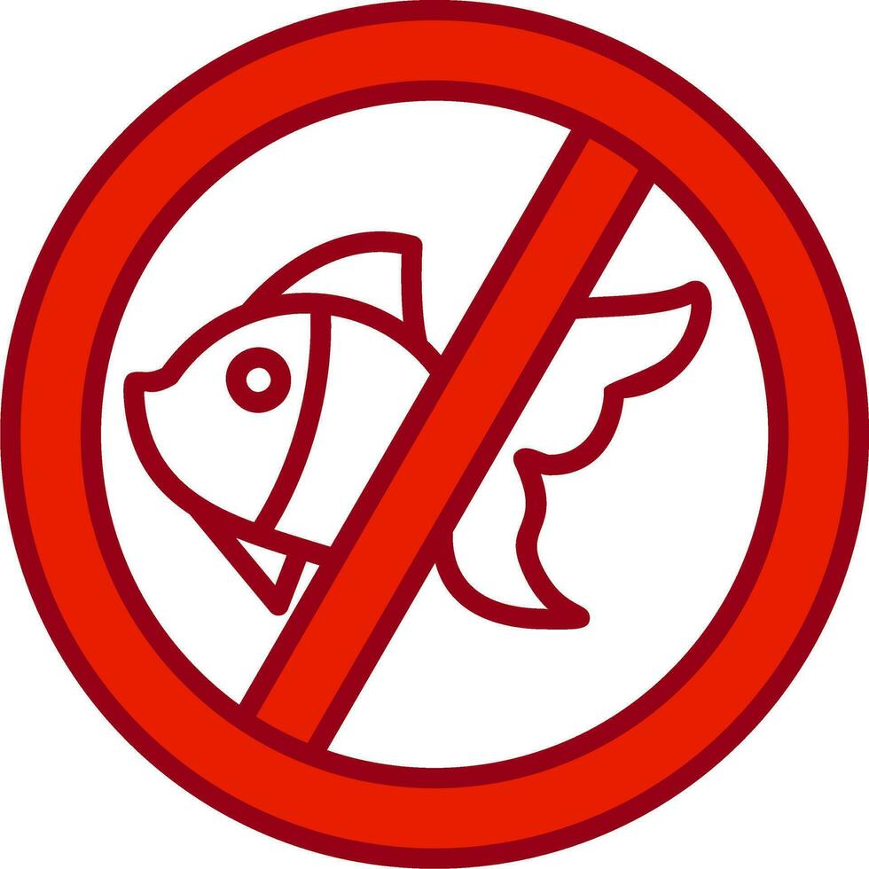 non pêche vecteur icône
