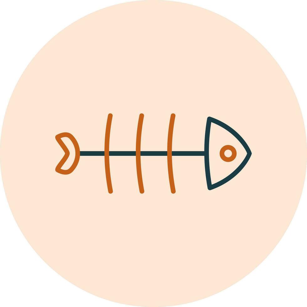 Arêtes de poisson vecteur icône