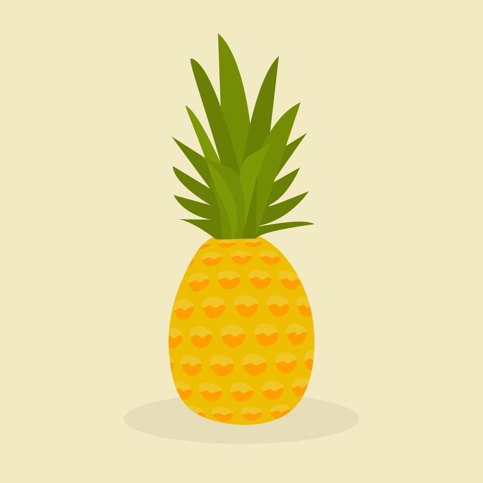 fruit d'ananas. fruits d'été pour un mode de vie sain. vecteur