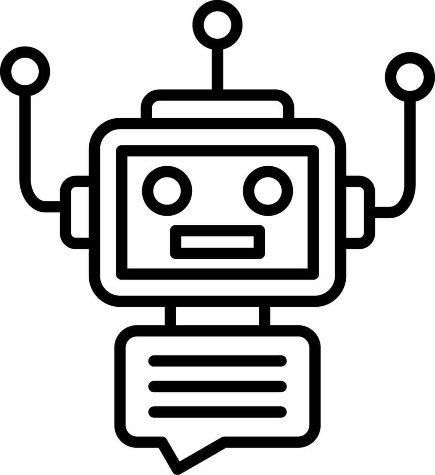 icône de vecteur de chatbot