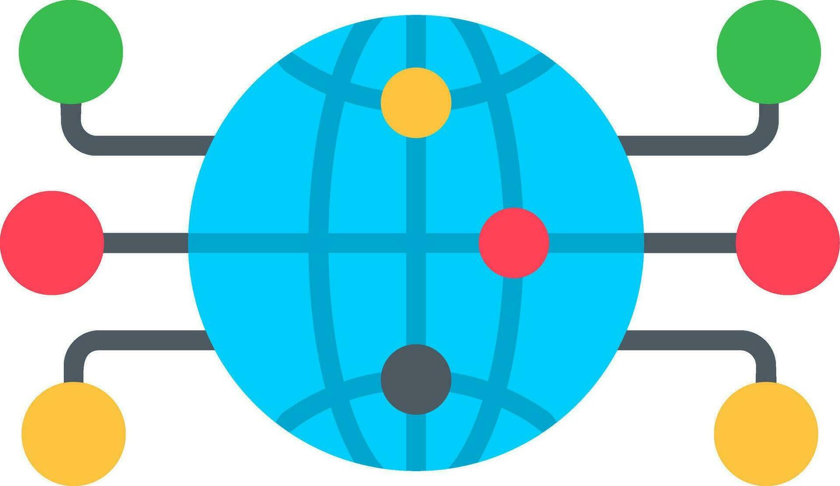 icône de vecteur de réseau mondial