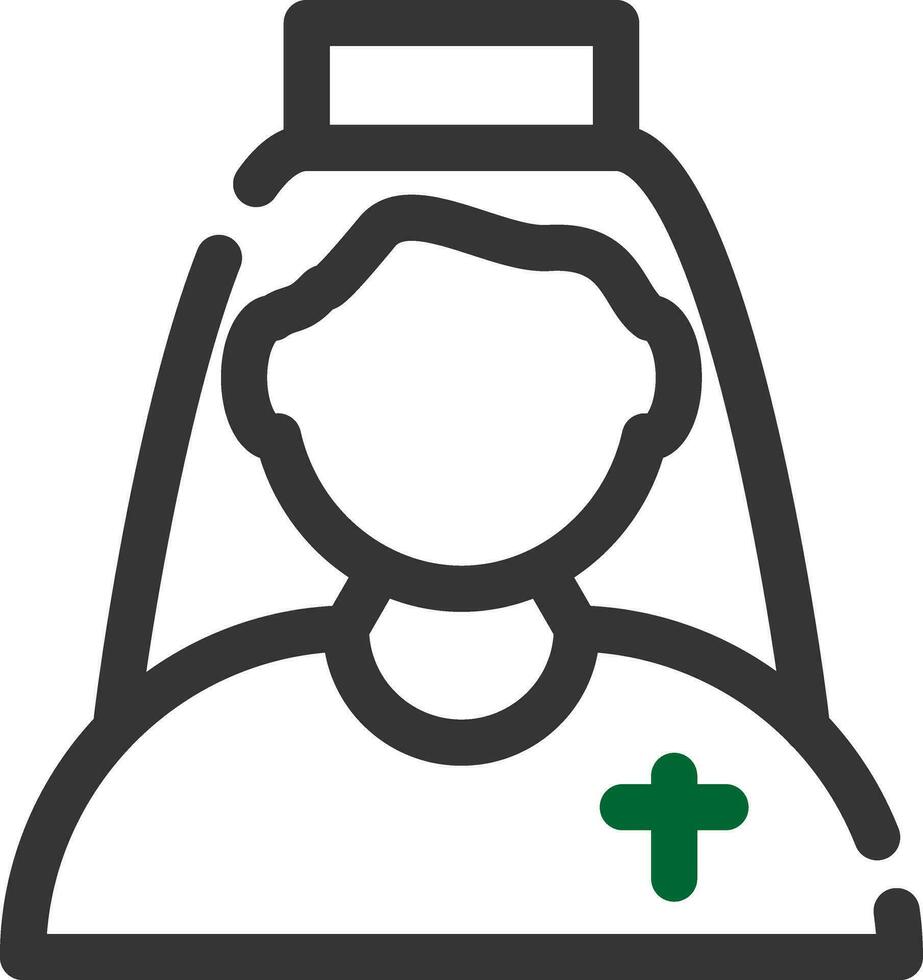 conception d'icône créative nonne vecteur