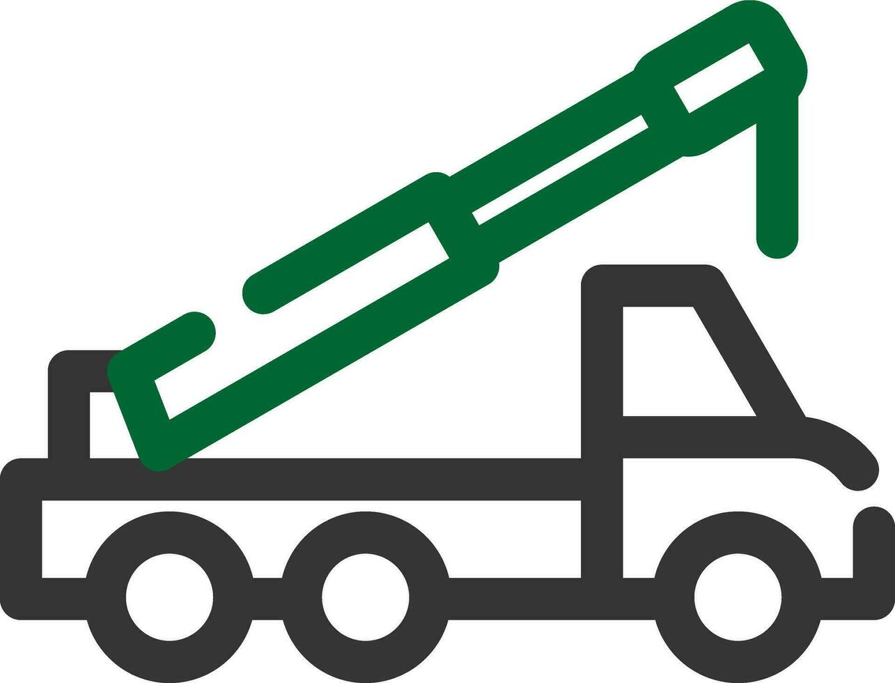 conception d'icône créative de camion grue vecteur