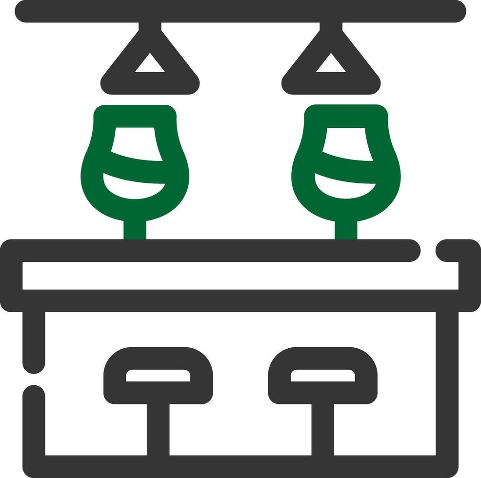 conception d'icône créative de comptoir de bar vecteur