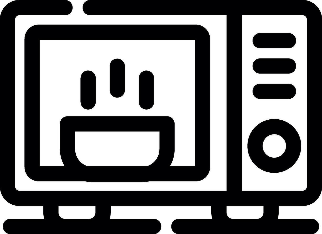 conception d'icône créative micro-ondes vecteur