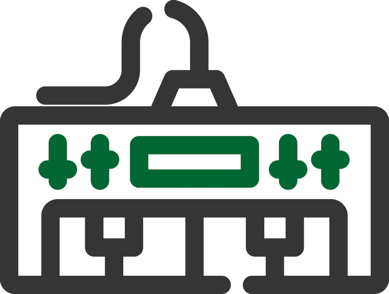 conception d'icône créative de piano électrique vecteur