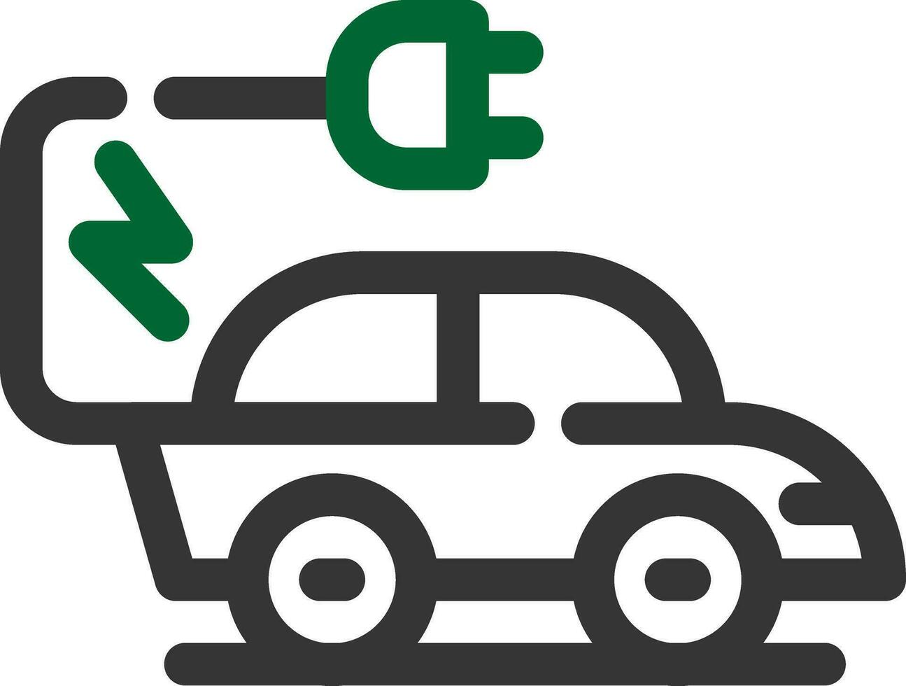 conception d'icône créative de voiture électrique vecteur