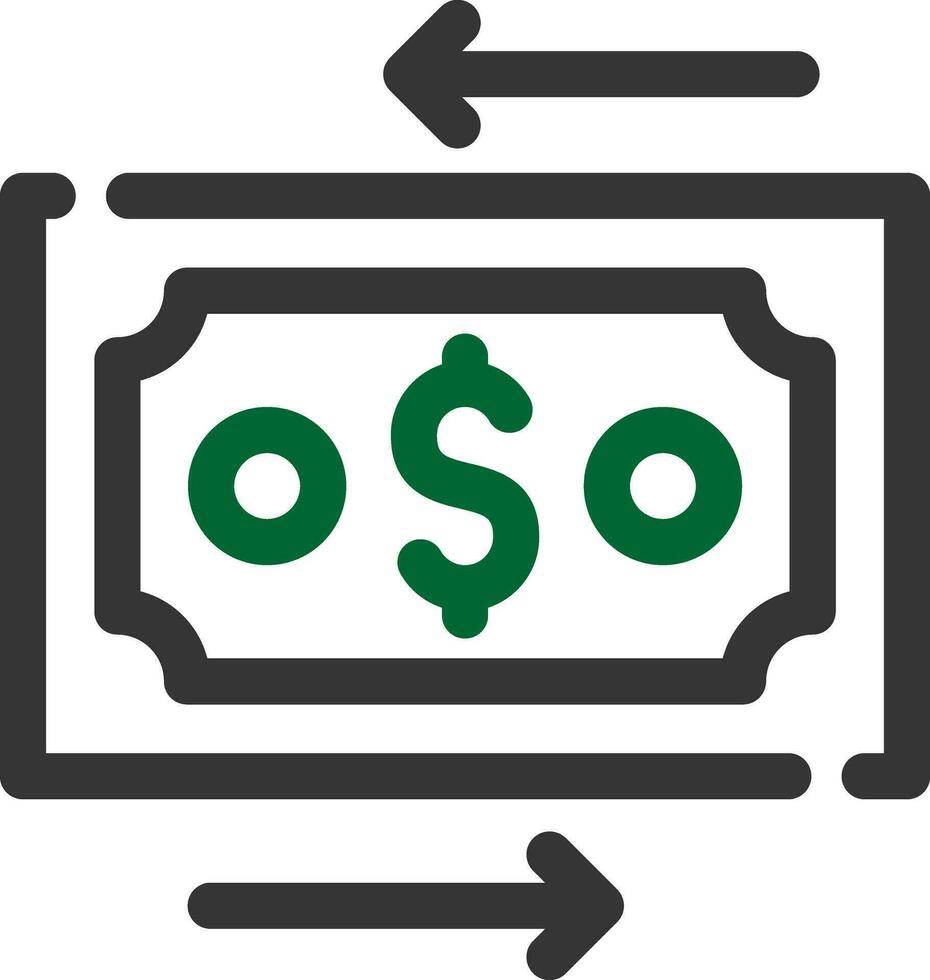 conception d'icône créative de transfert d'argent vecteur