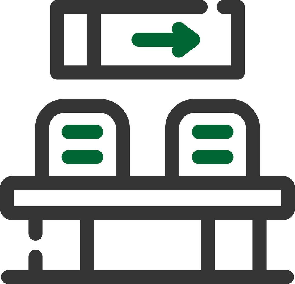 conception d'icône créative de salle d'attente vecteur
