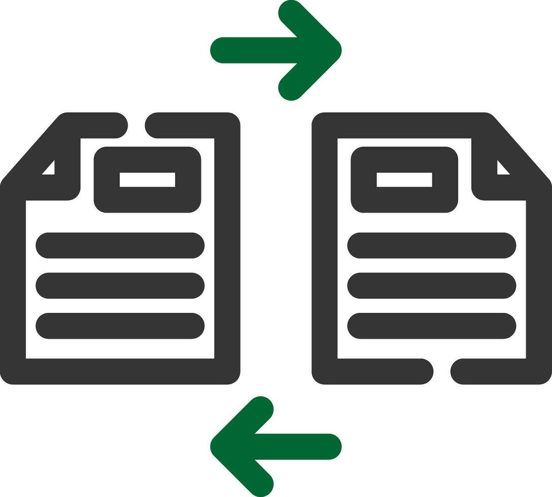 des dossiers échange Créatif icône conception vecteur