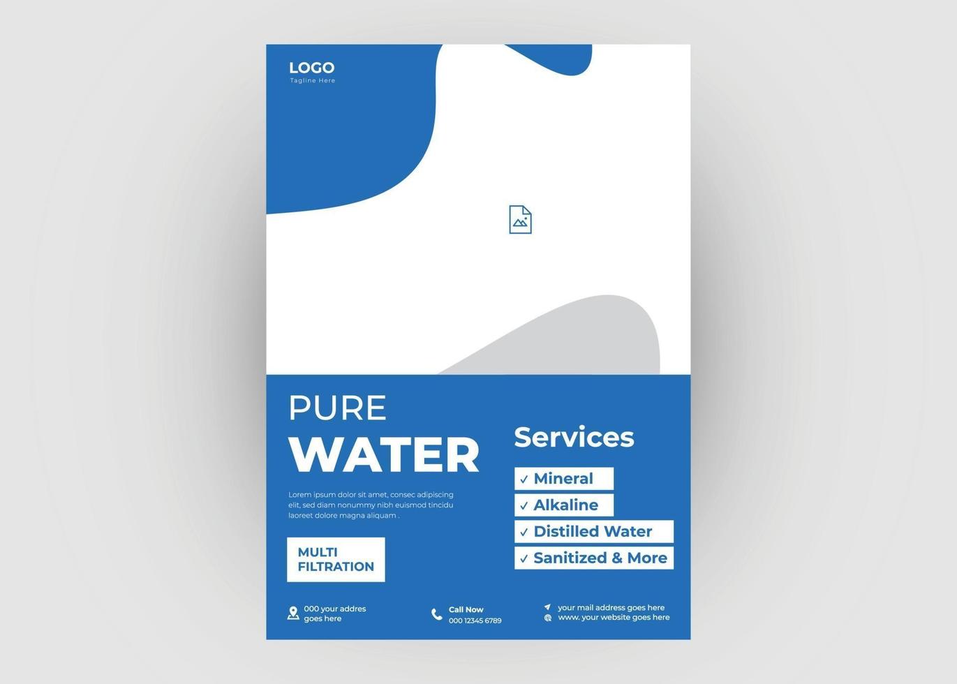 conception de flyer de service de remplissage d'eau vecteur