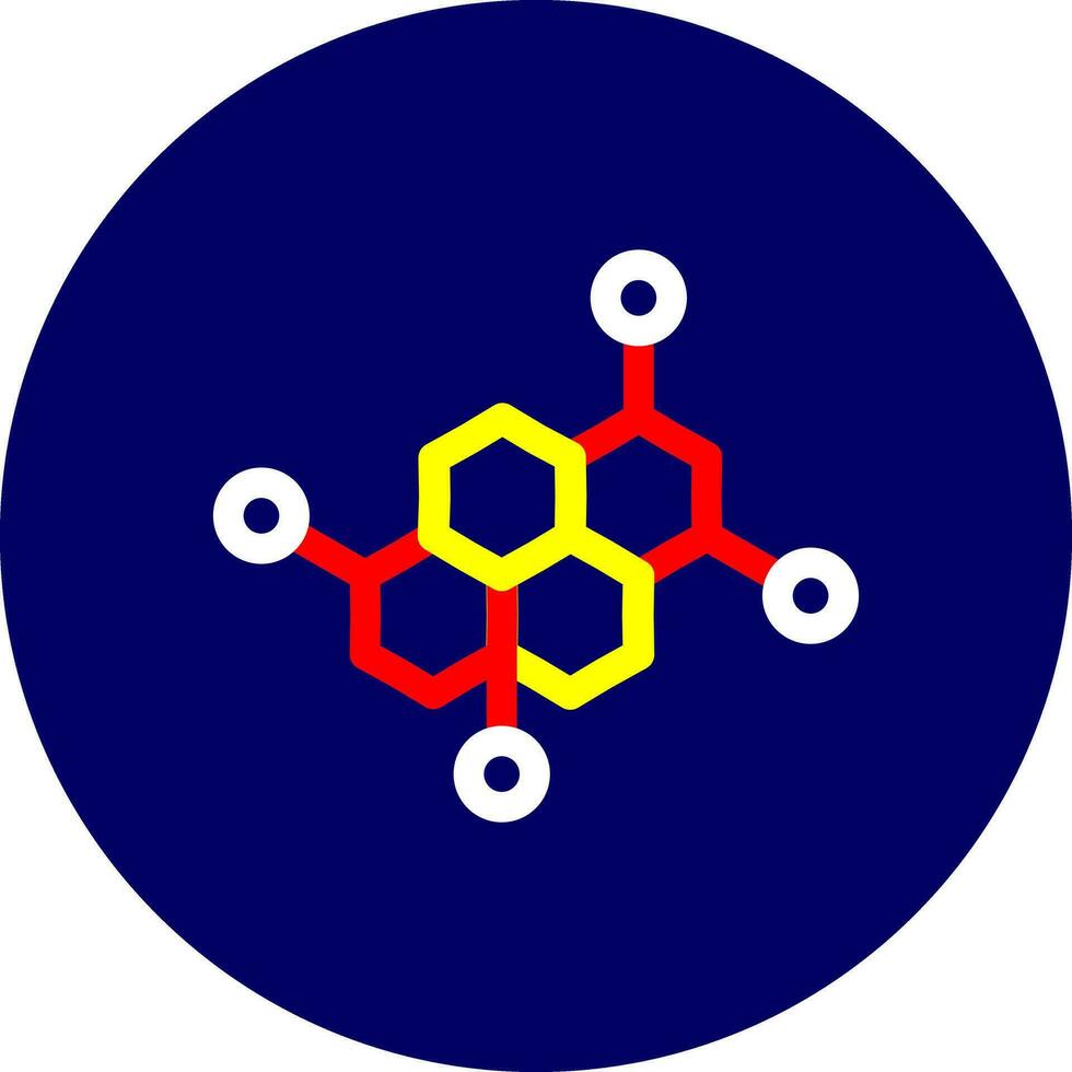 conception d'icône créative de molécule vecteur