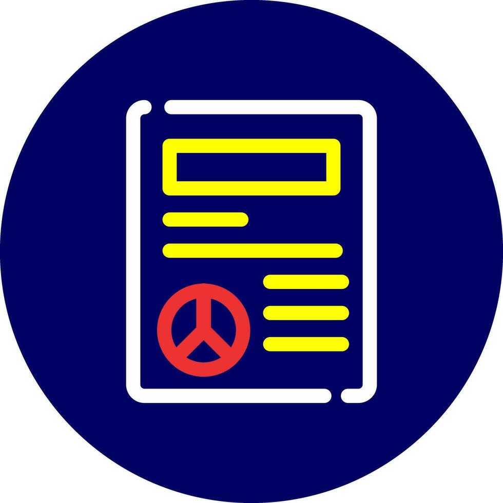 conception d'icône créative de traité de paix vecteur