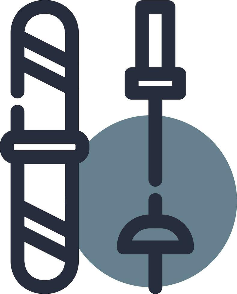 conception d'icônes créatives d'équipement de ski vecteur