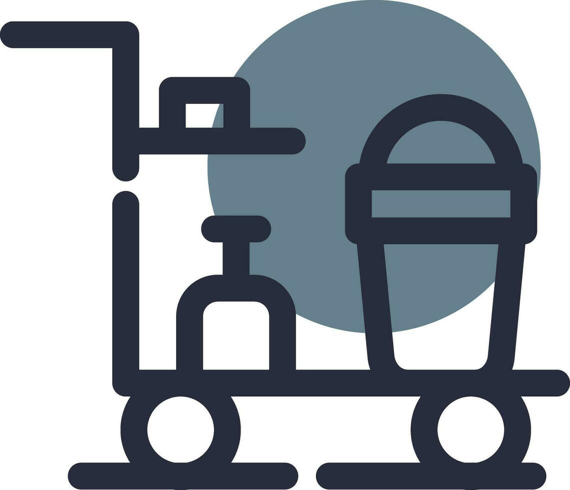conception d'icône créative de chariot de nettoyage vecteur