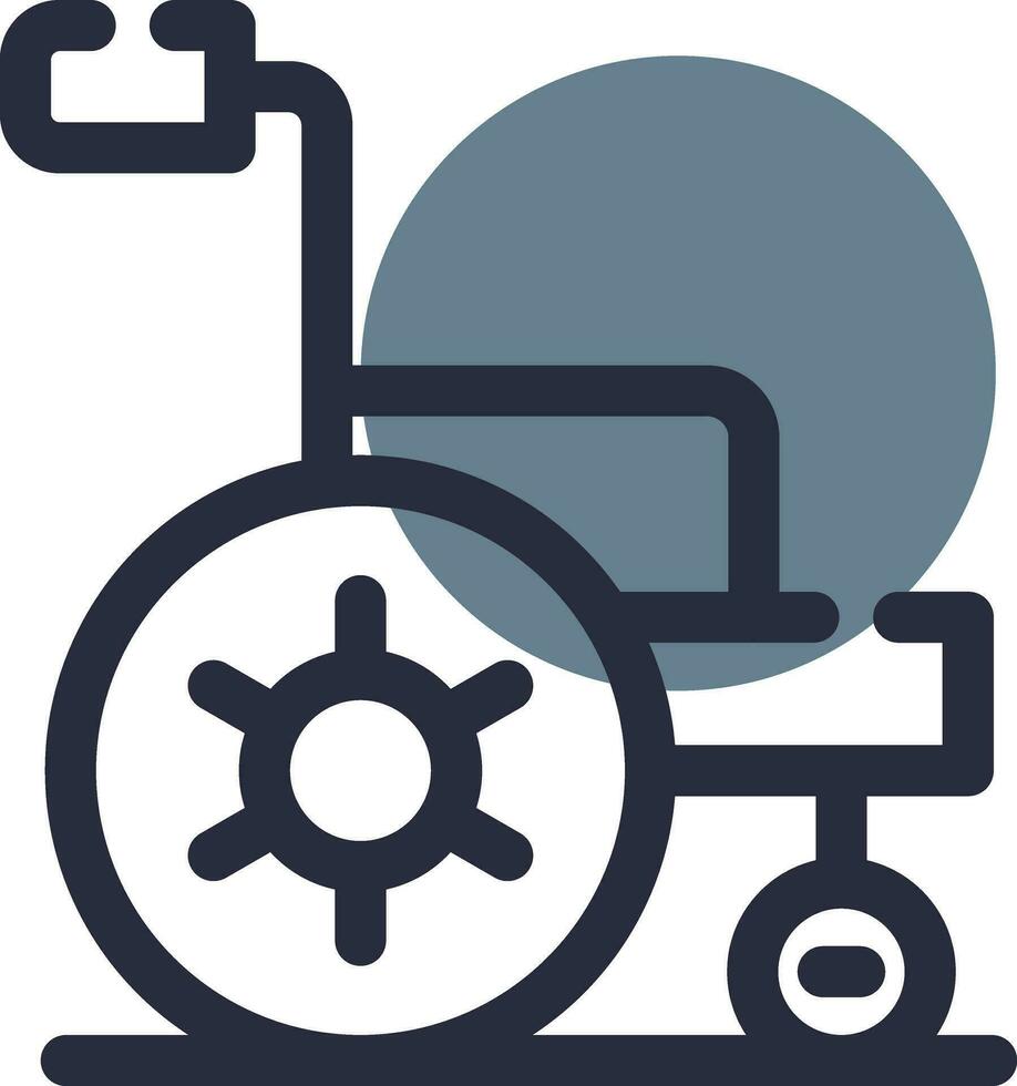 conception d'icône créative en fauteuil roulant vecteur