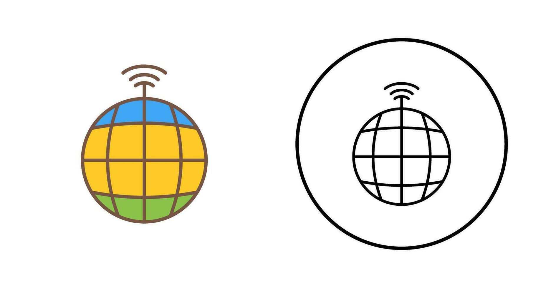 icône de vecteur de signaux mondiaux