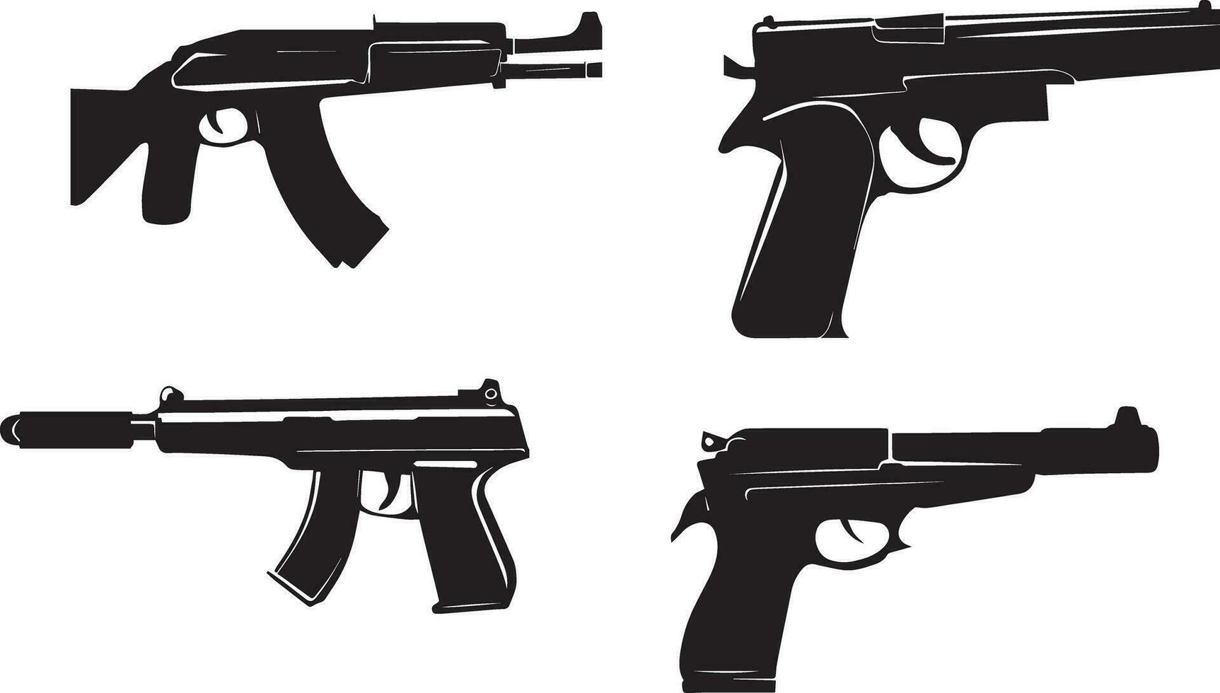 pistolet vecteur silhouette illustration