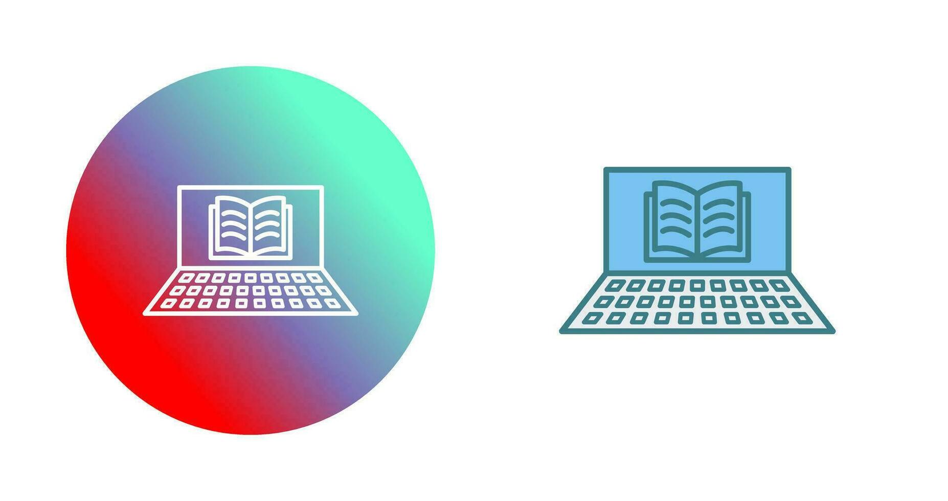 icône de vecteur de livres en ligne unique