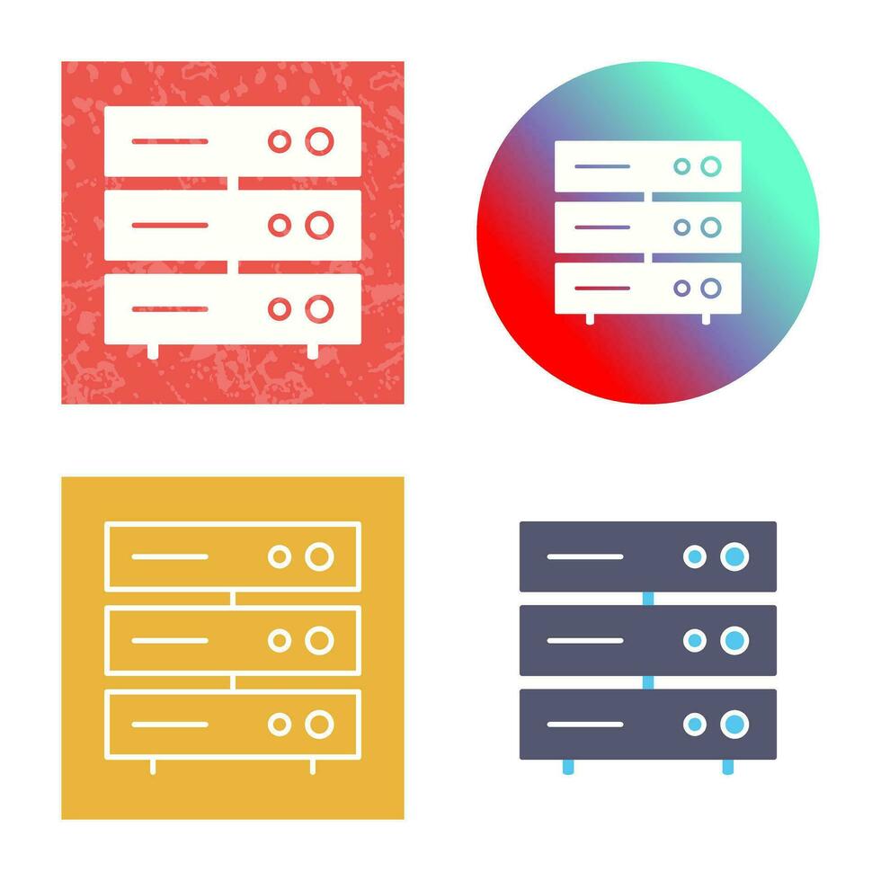 icône de vecteur de réseau de serveur unique