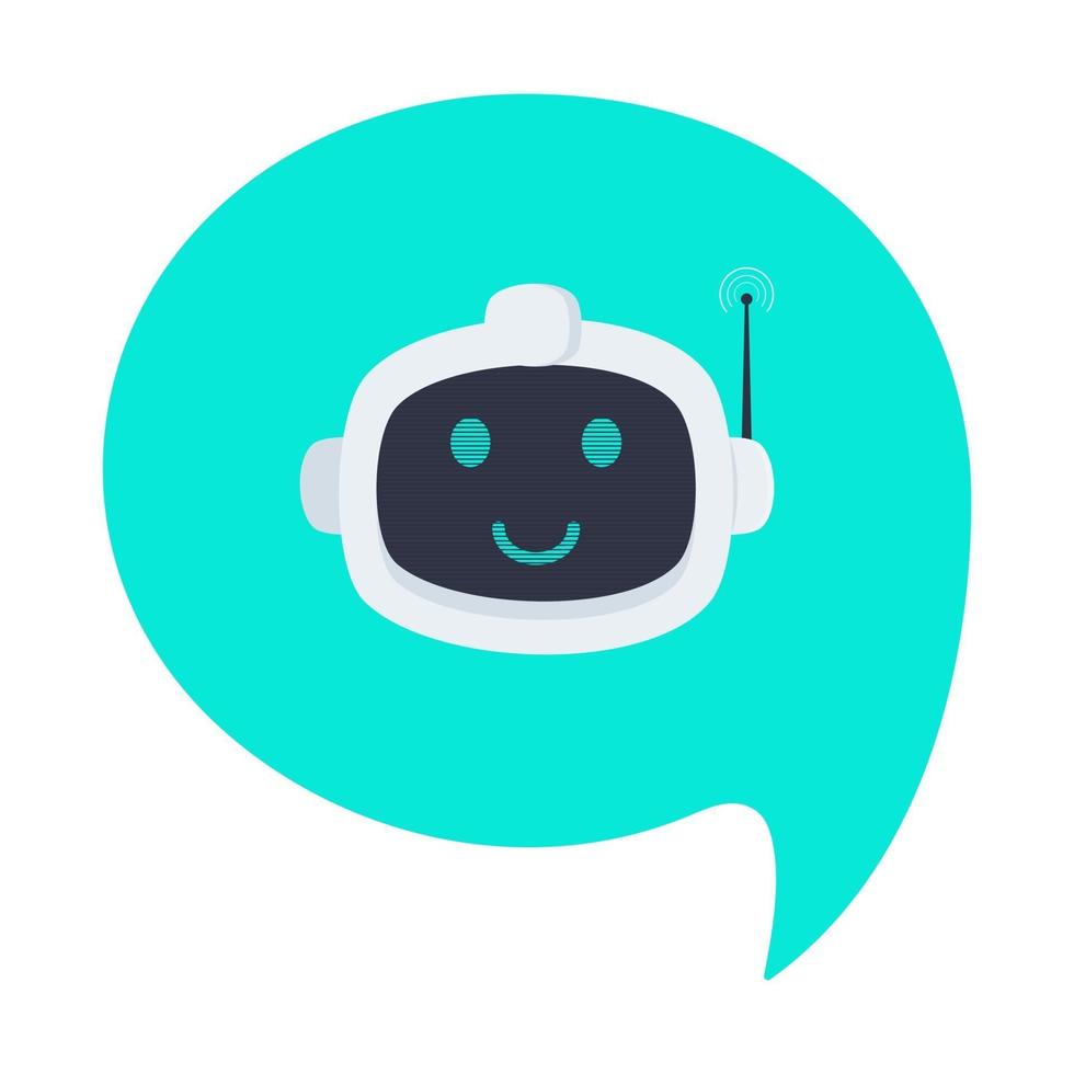 chat robot chatbot icône signe plat style design vector illustration