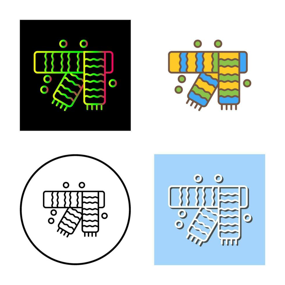 icône de vecteur d'écharpe d'hiver