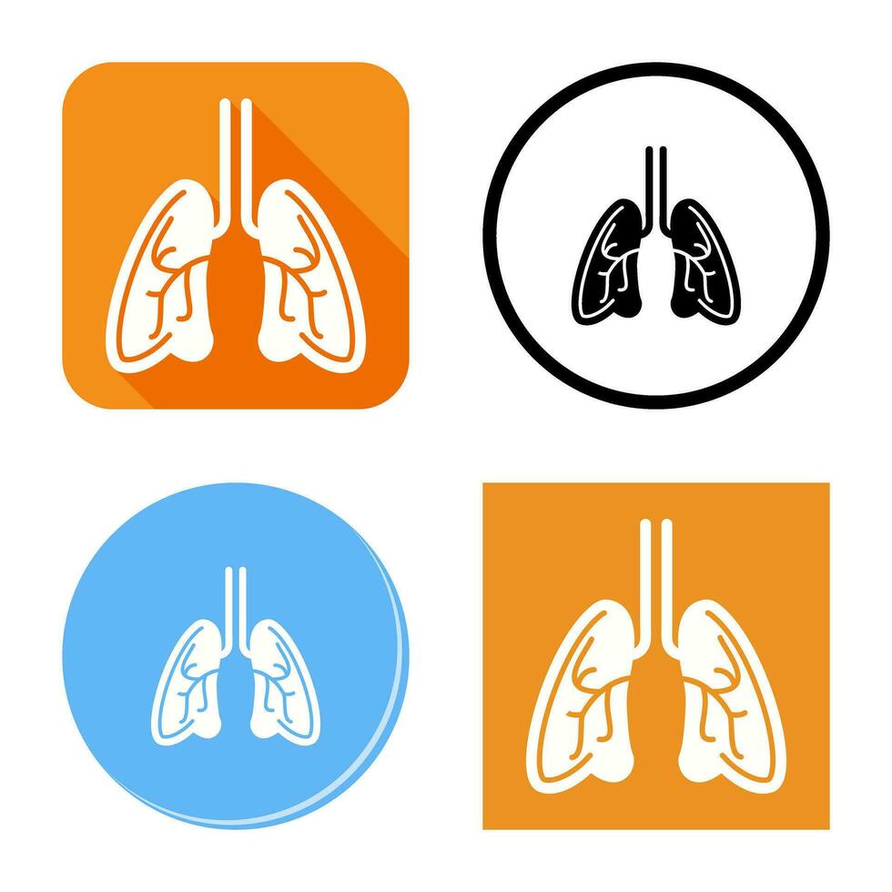 icône de vecteur de poumons