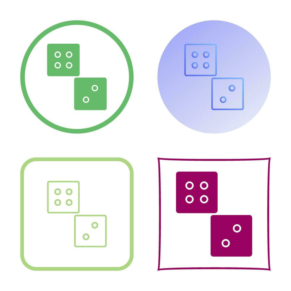 icône de vecteur de dés unique