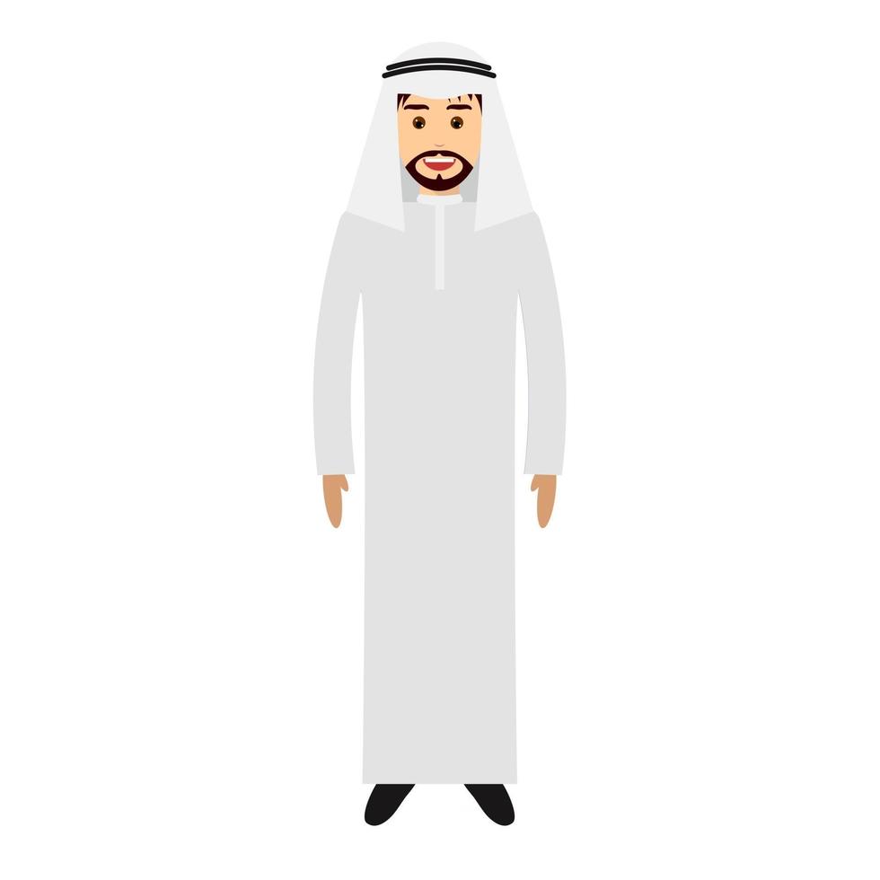 homme arabe en costume national vecteur