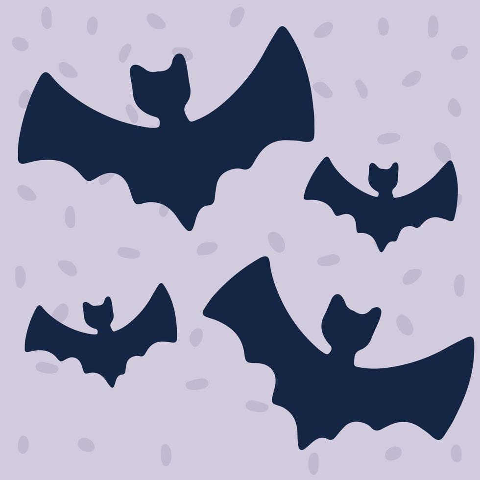 ensemble de silhouette de chauves-souris pour halloween. concept d'halloween. vecteur