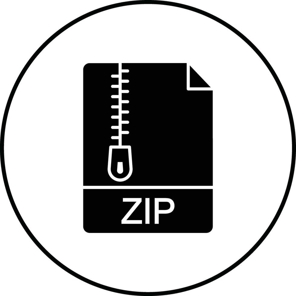 icône de vecteur de fichier zip