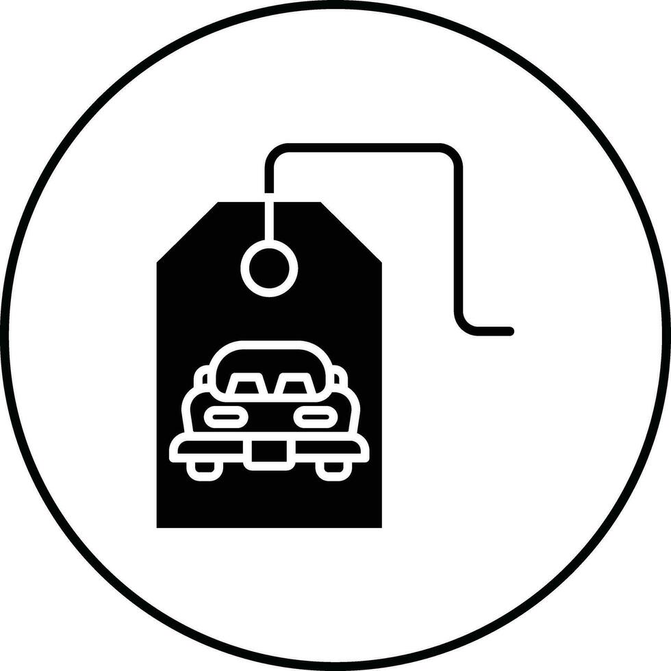 parking étiquette vecteur icône