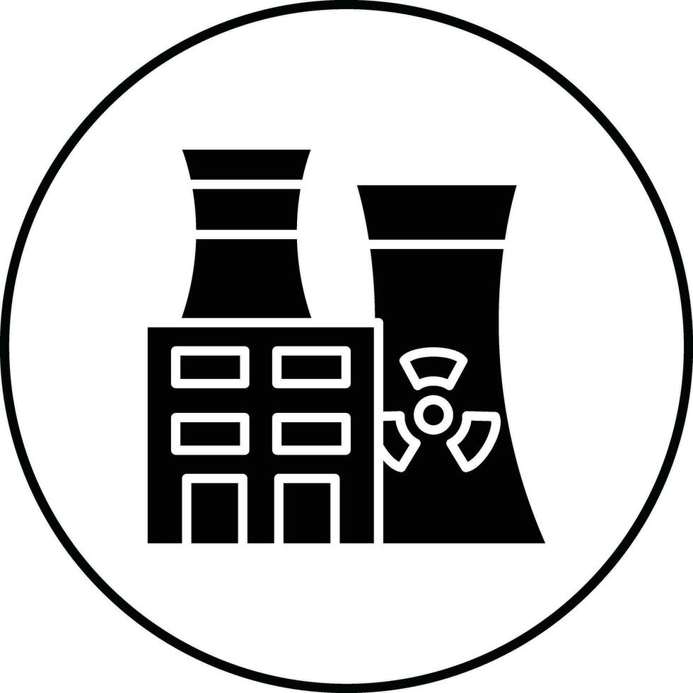 icône de vecteur de centrale nucléaire